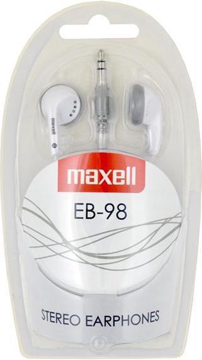 Maxell EB-98 Stereo Earphones kleur Wit