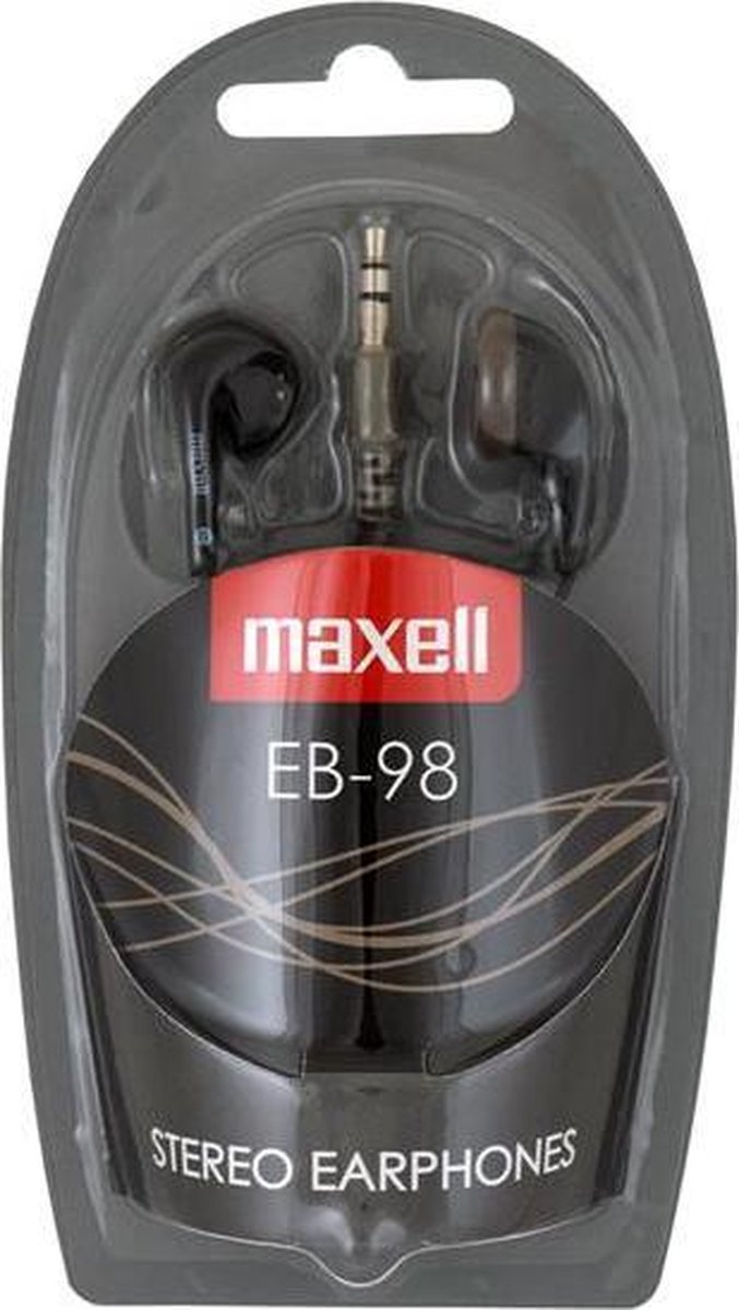 Maxell EB 98 Stereo Earphones kleur Zwart